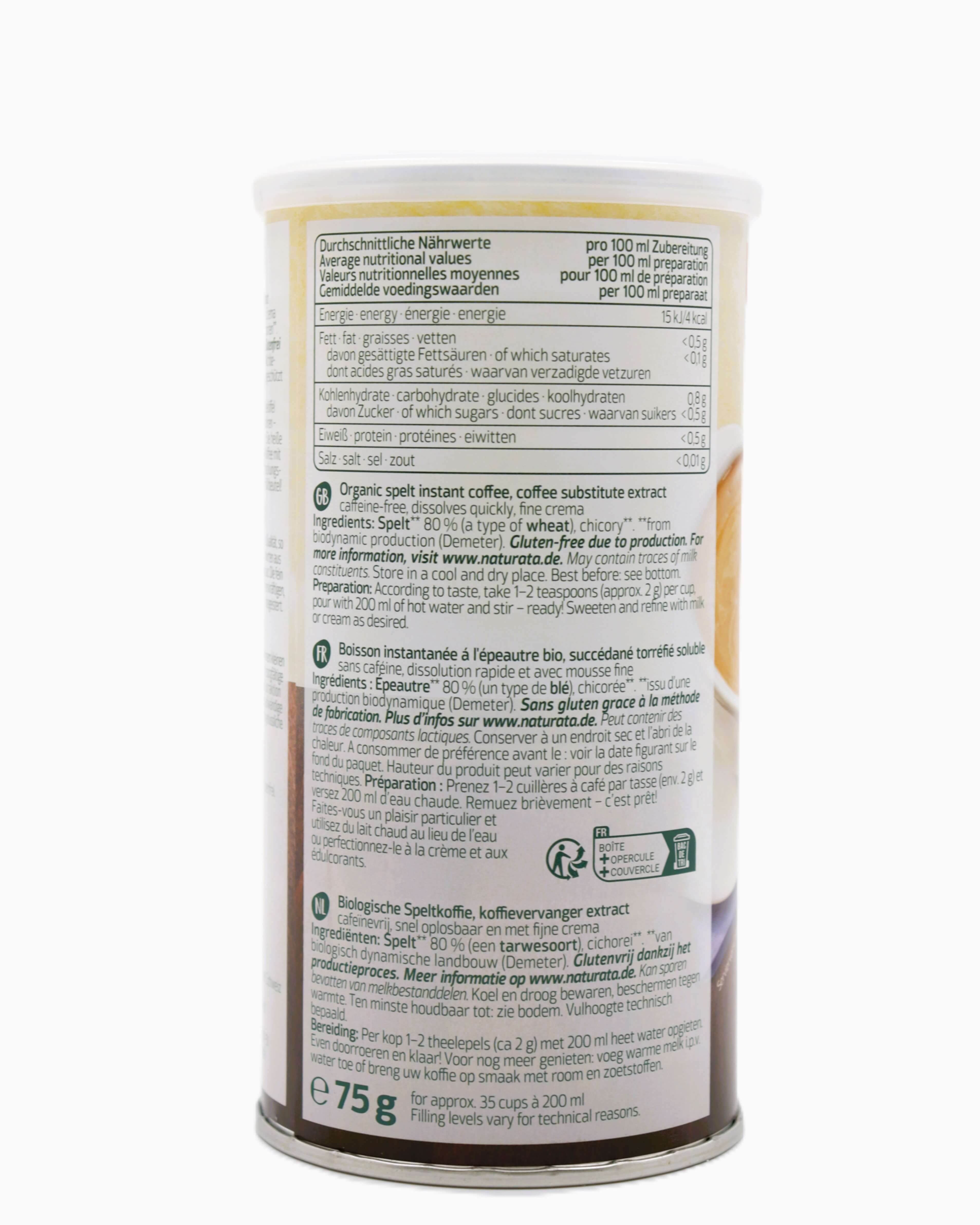 Bio Dinkelkaffee instant  75 g
