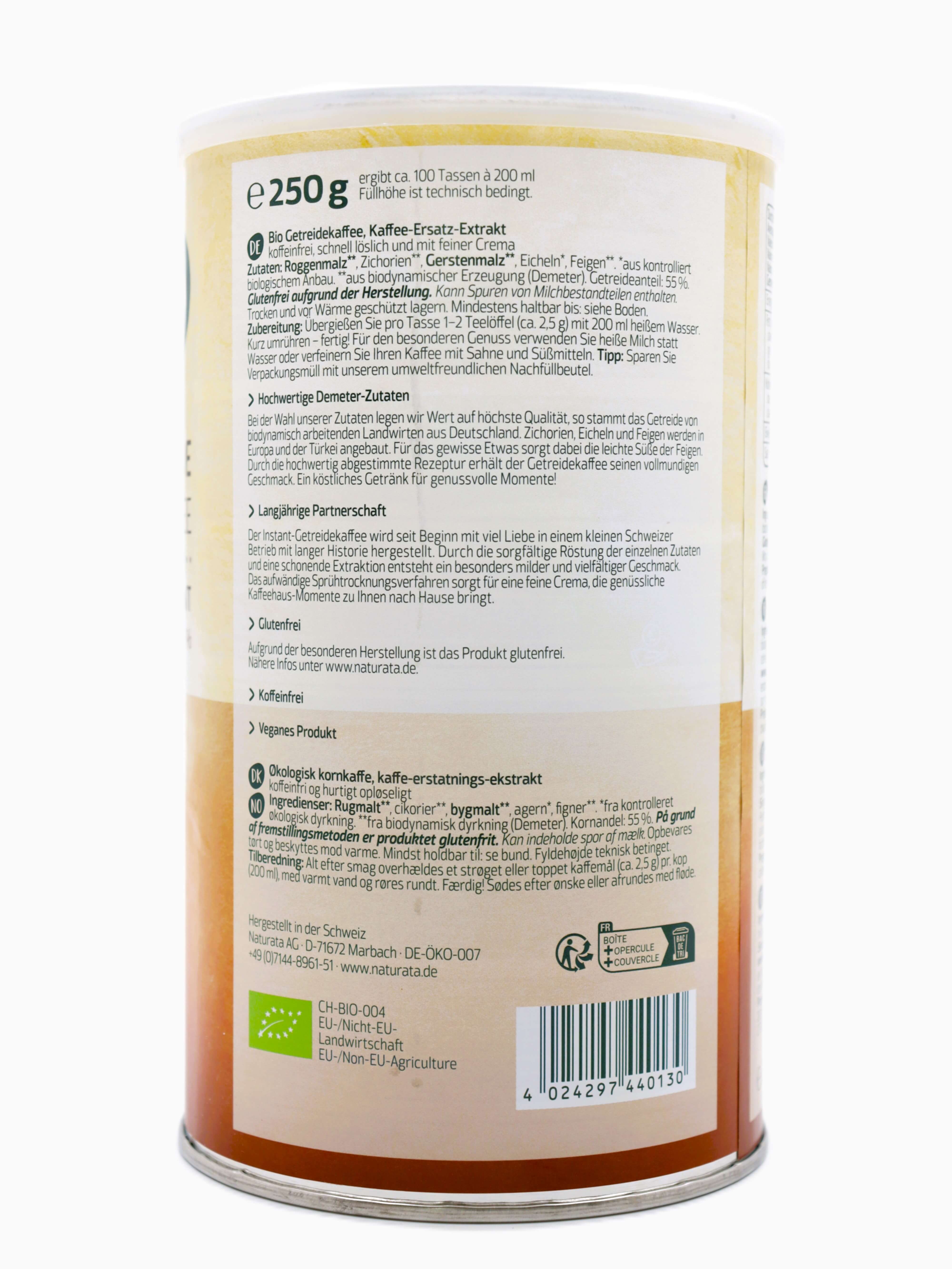 Bio Getreidekaffee instant 250 g