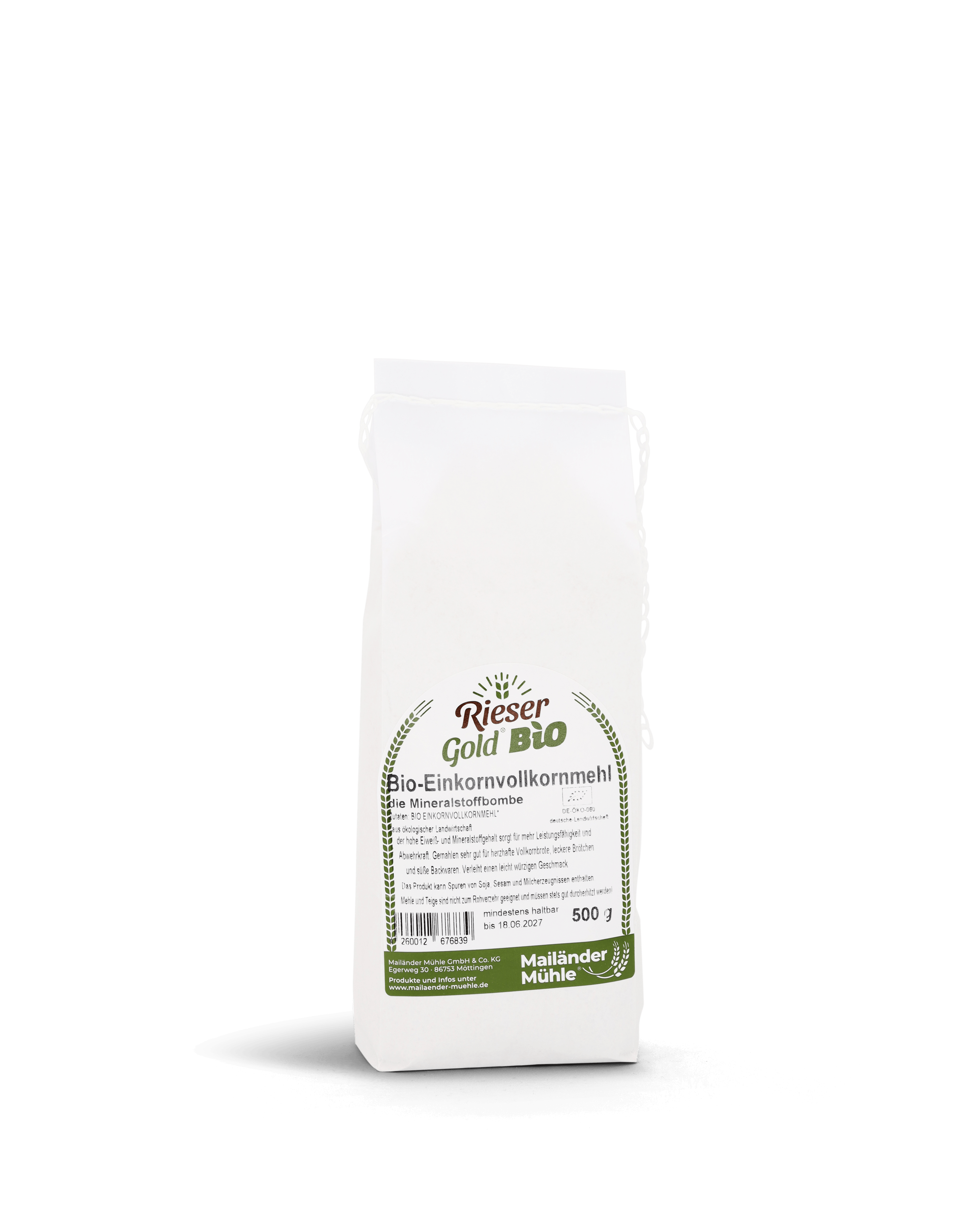 Bio Einkorn Vollkornmehl 500 g