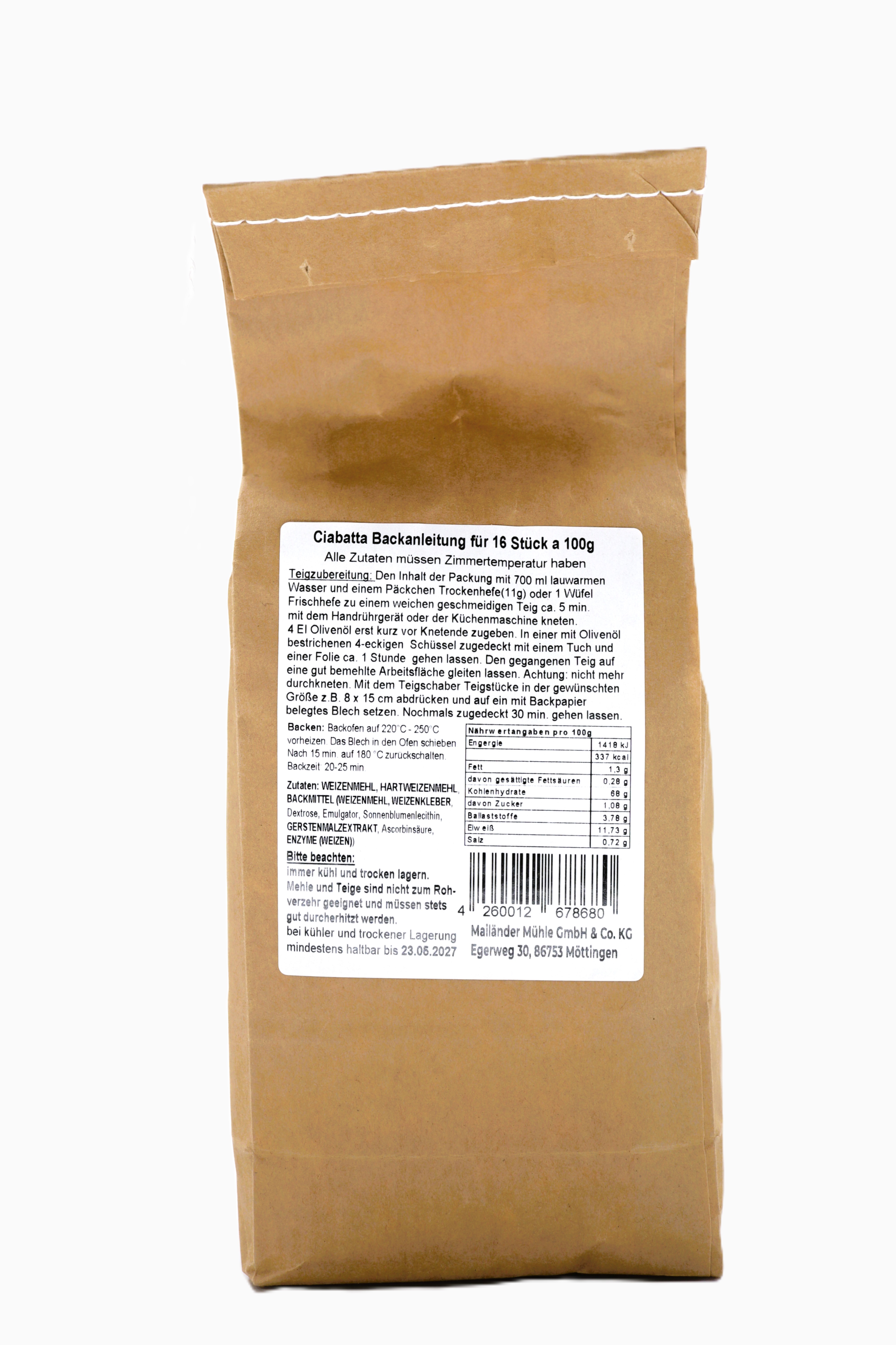 Backmischung Ciabatta