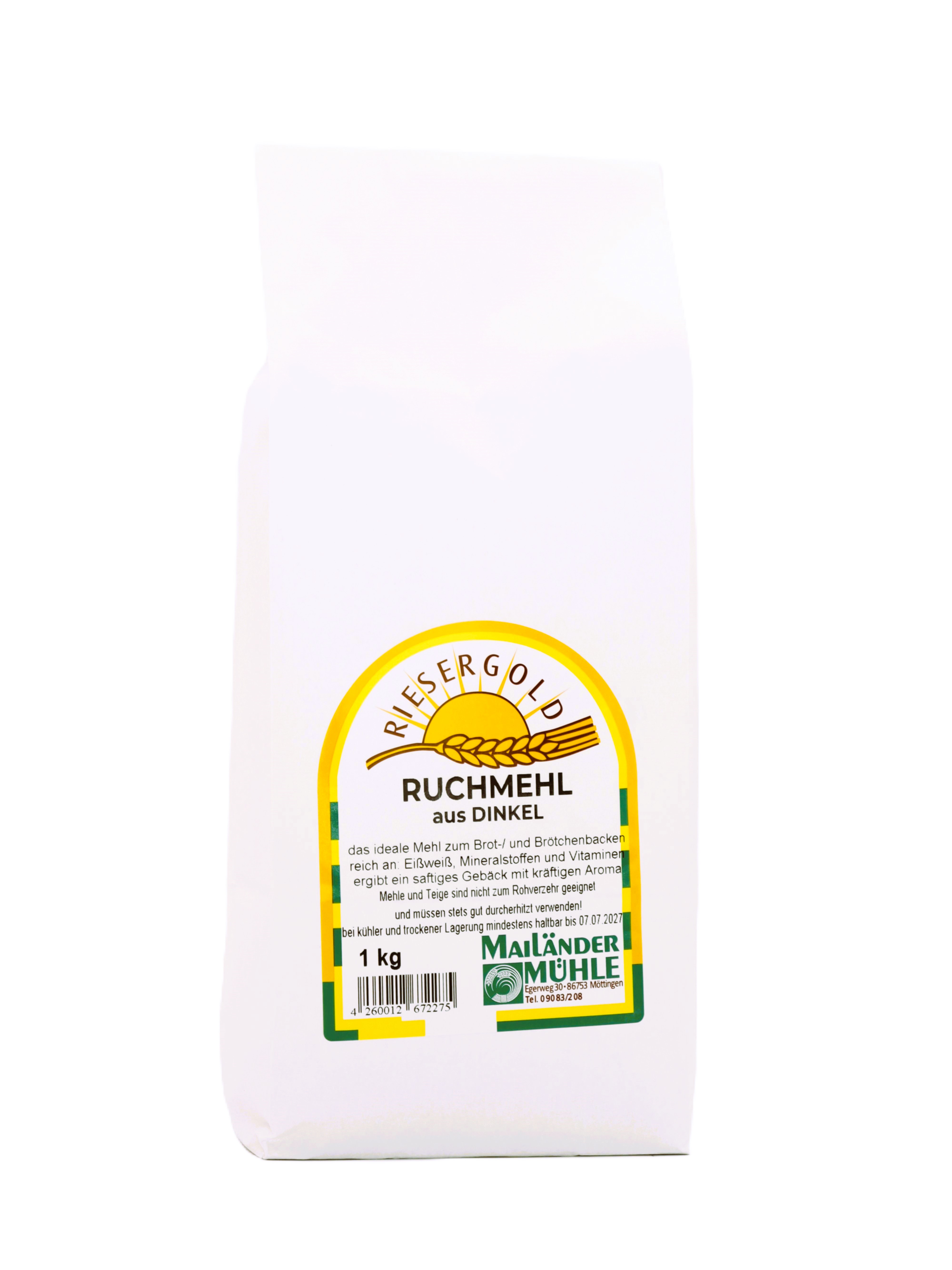 Ruchmehl aus Dinkel 1kg