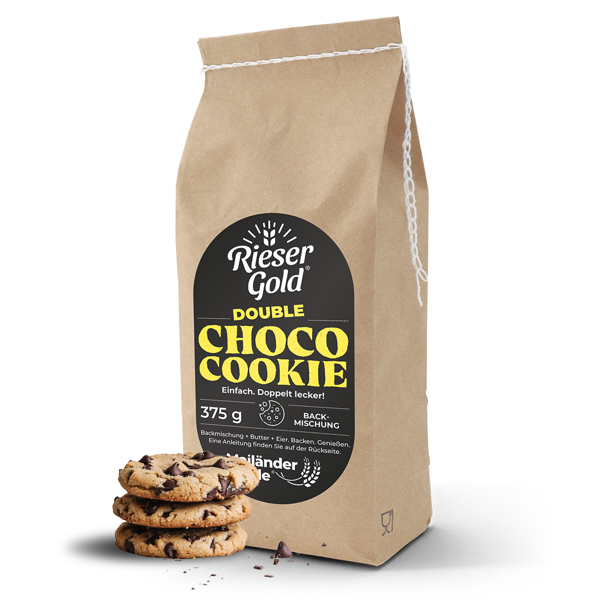 Backmischung Double Choco Cookie 375g
