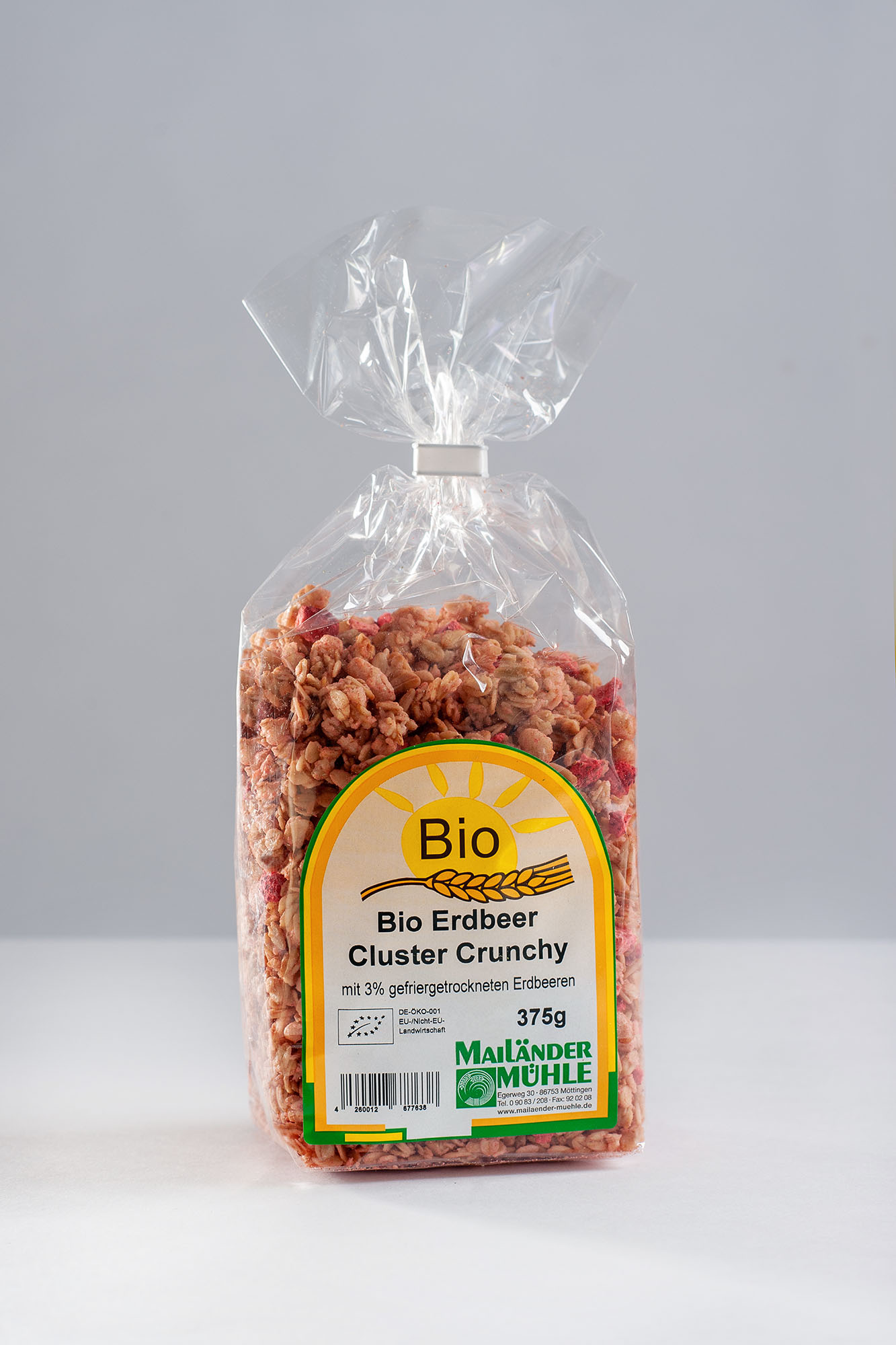 Bio Erdbeer-Cluster-Crunchy 375 g