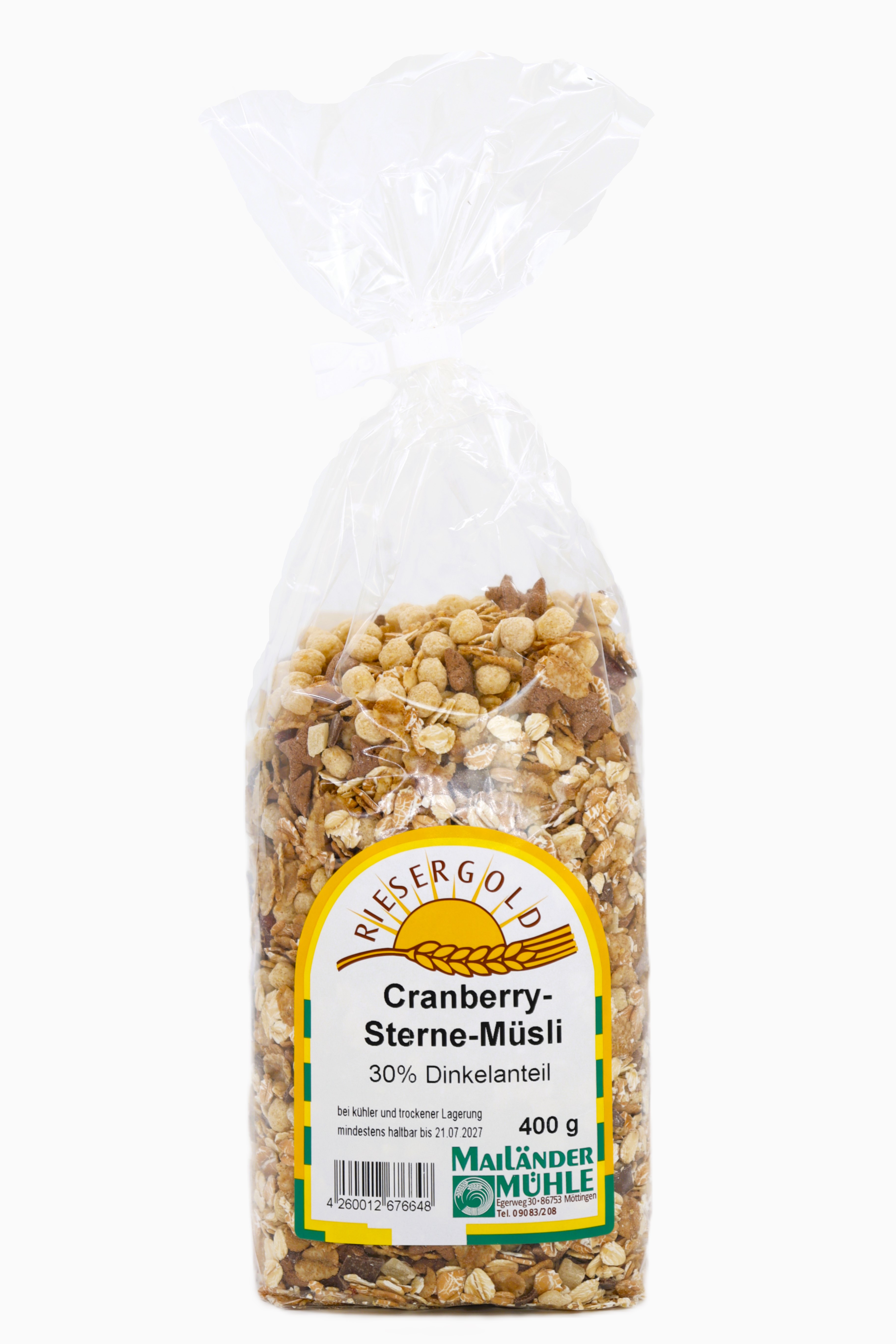 Cranberry Sterne Müsli 400 g