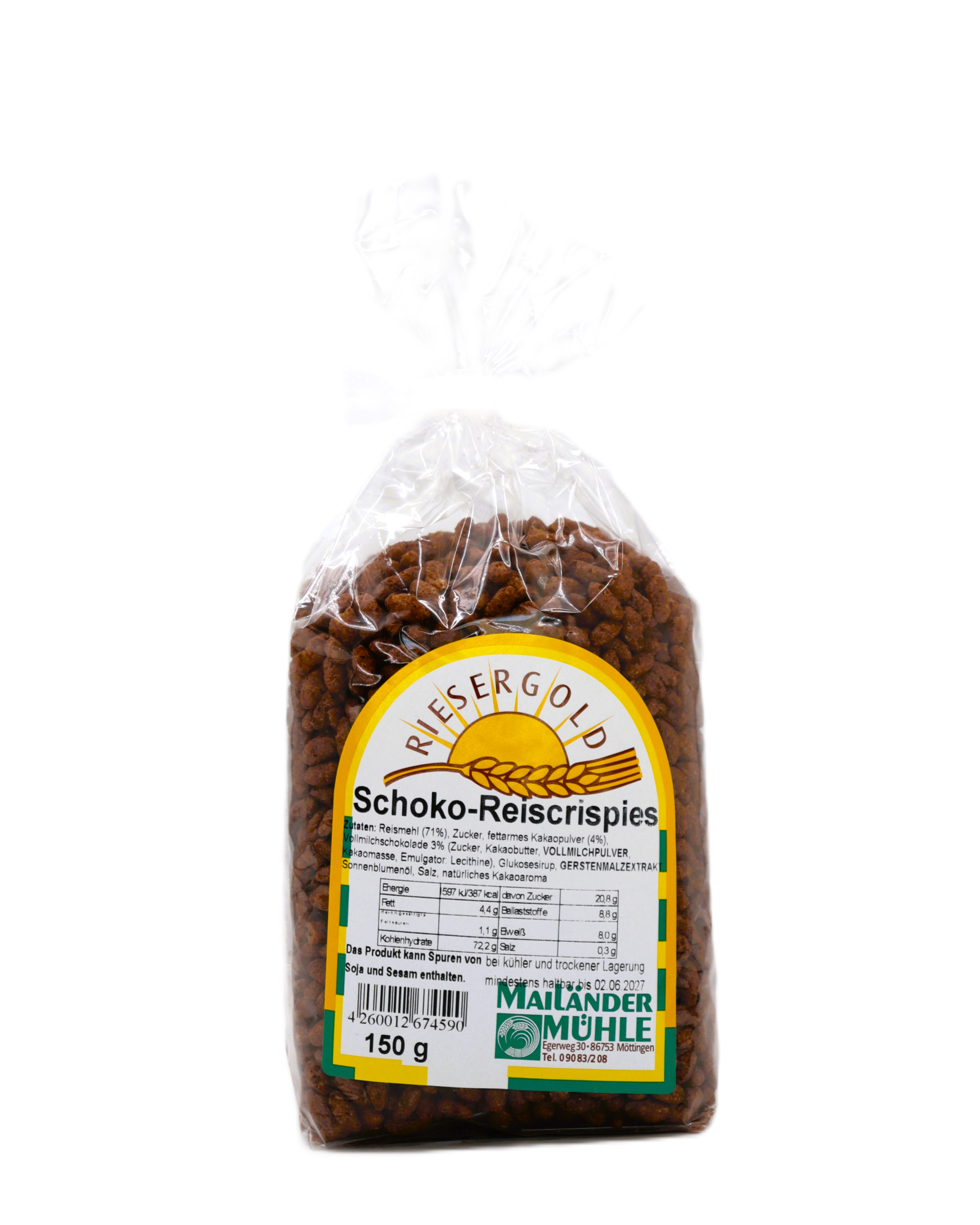Schokoreiscrispies 150 g