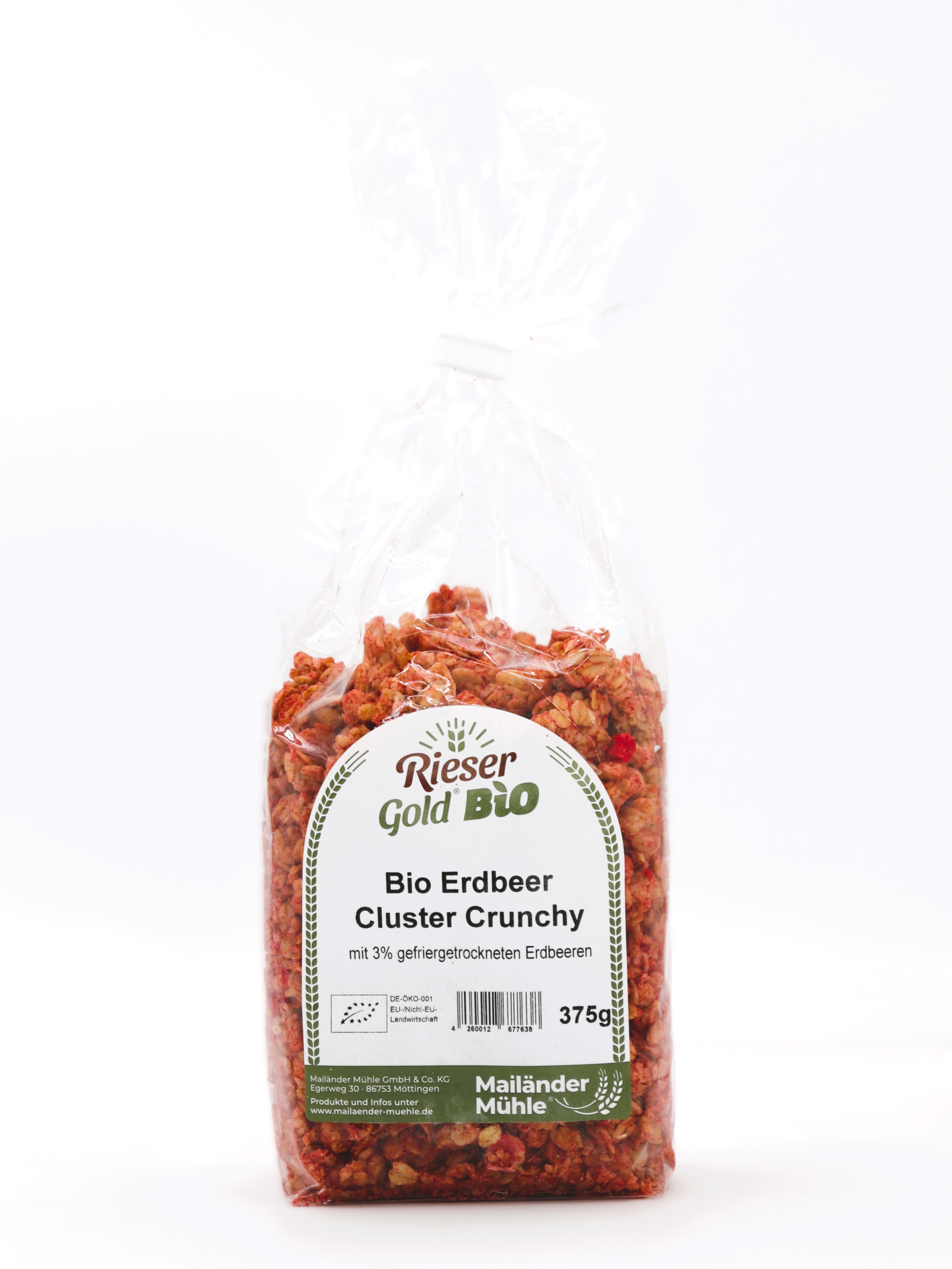 Bio Erdbeer-Cluster-Crunchy 375 g