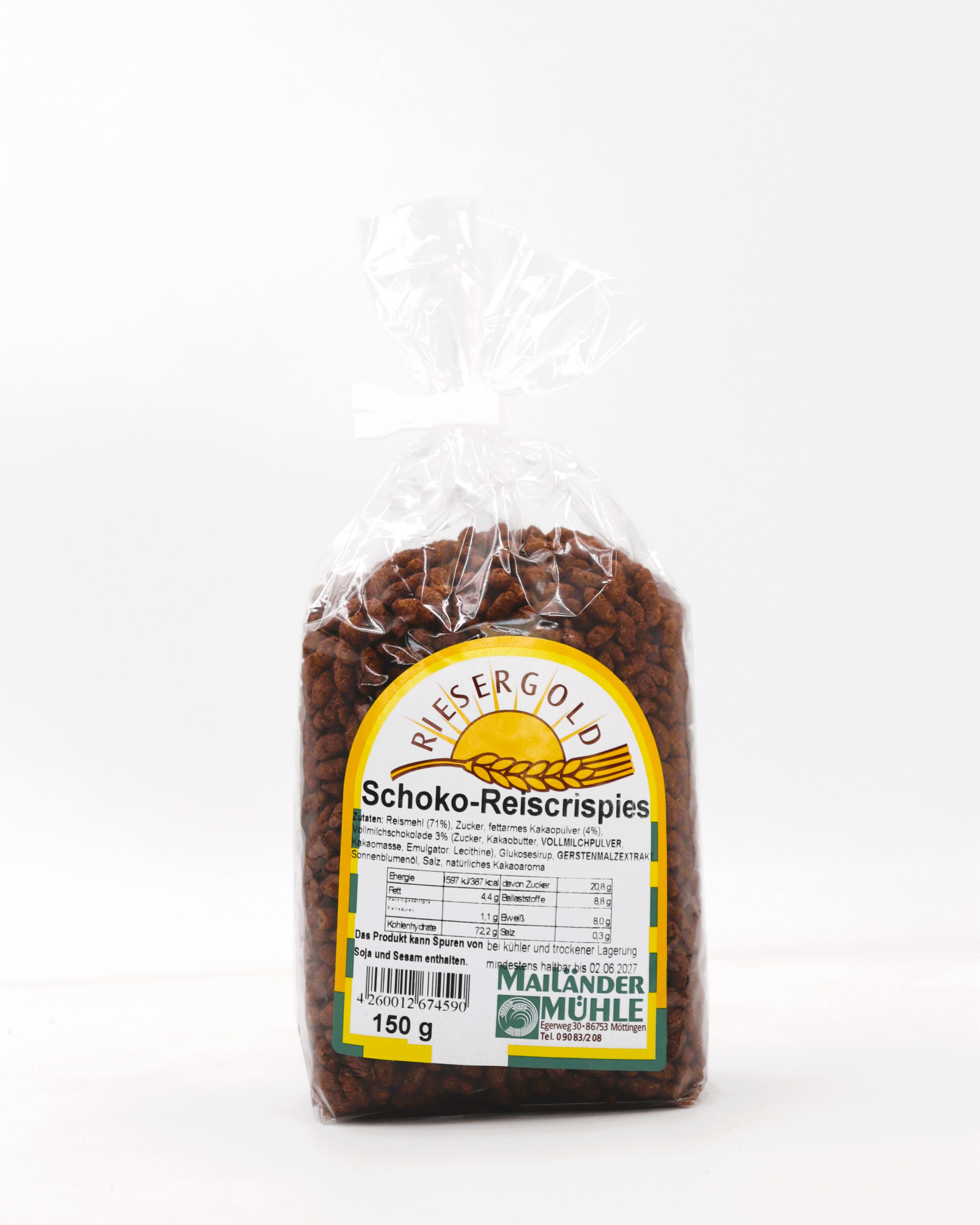 Schokoreiscrispies 150 g