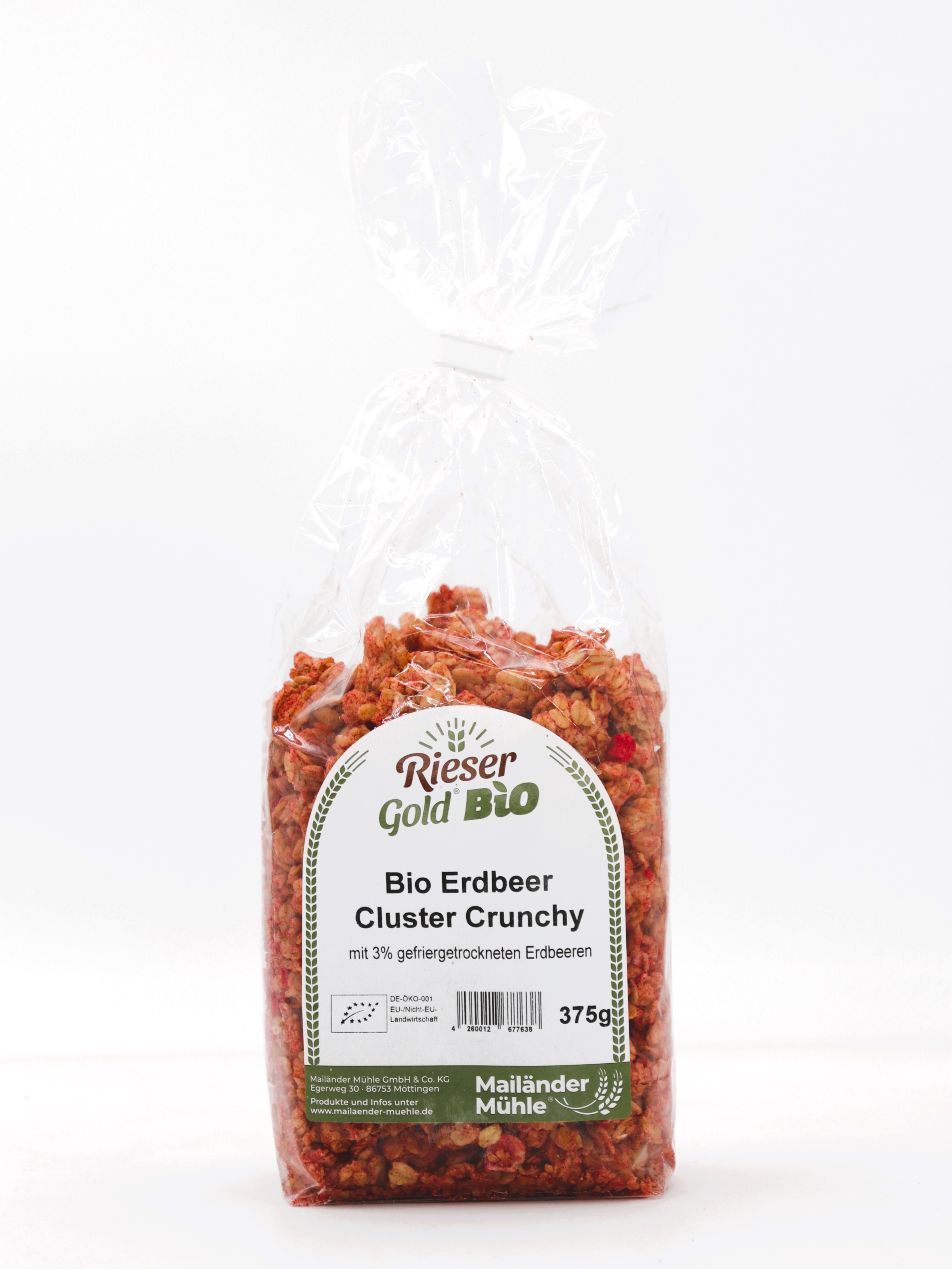 Bio Erdbeer-Cluster-Crunchy 375 g