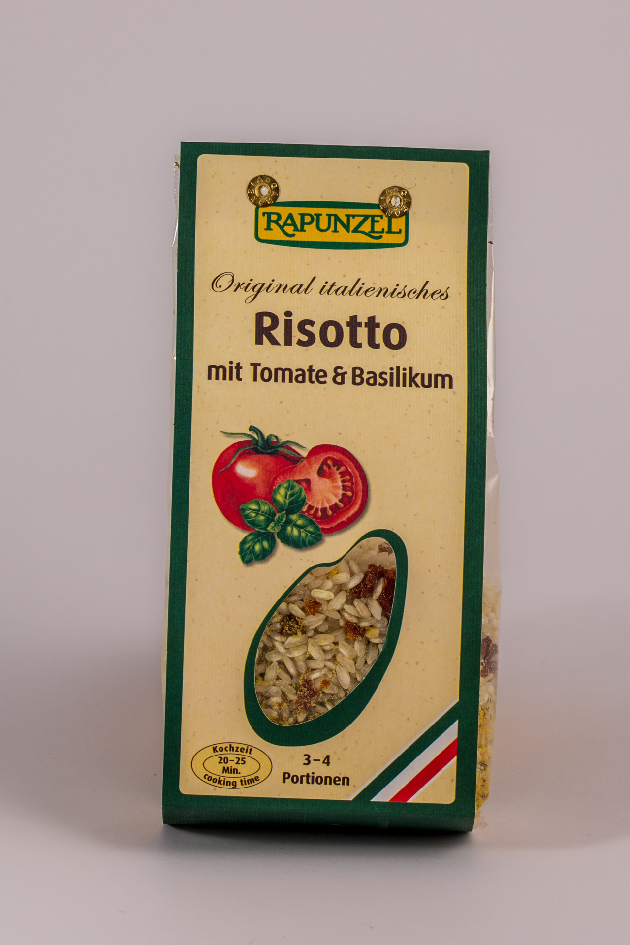 Bio Risotto mit Tomate und Basilikum 250 g