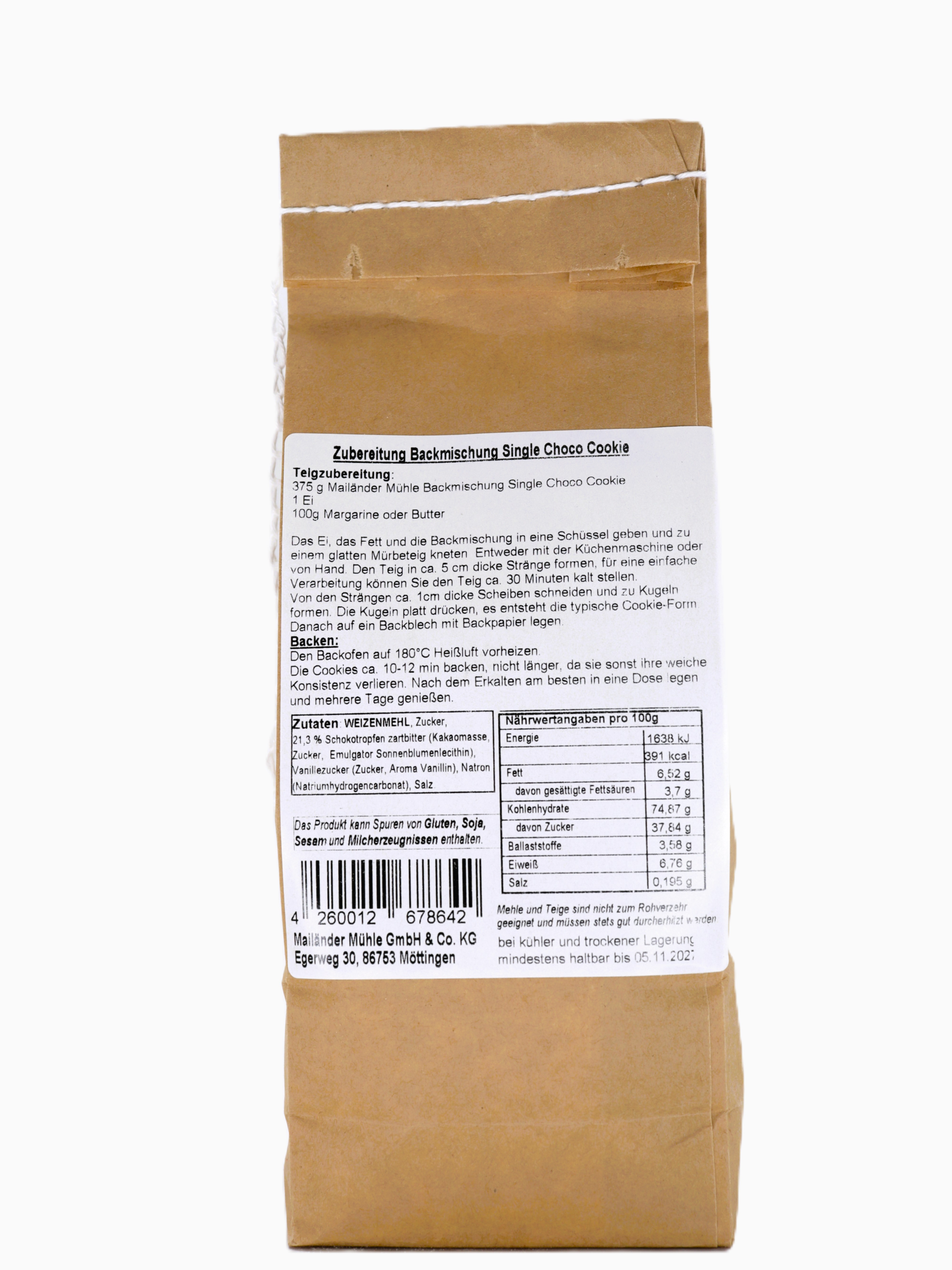 Backmischung Choco Cookie 375g