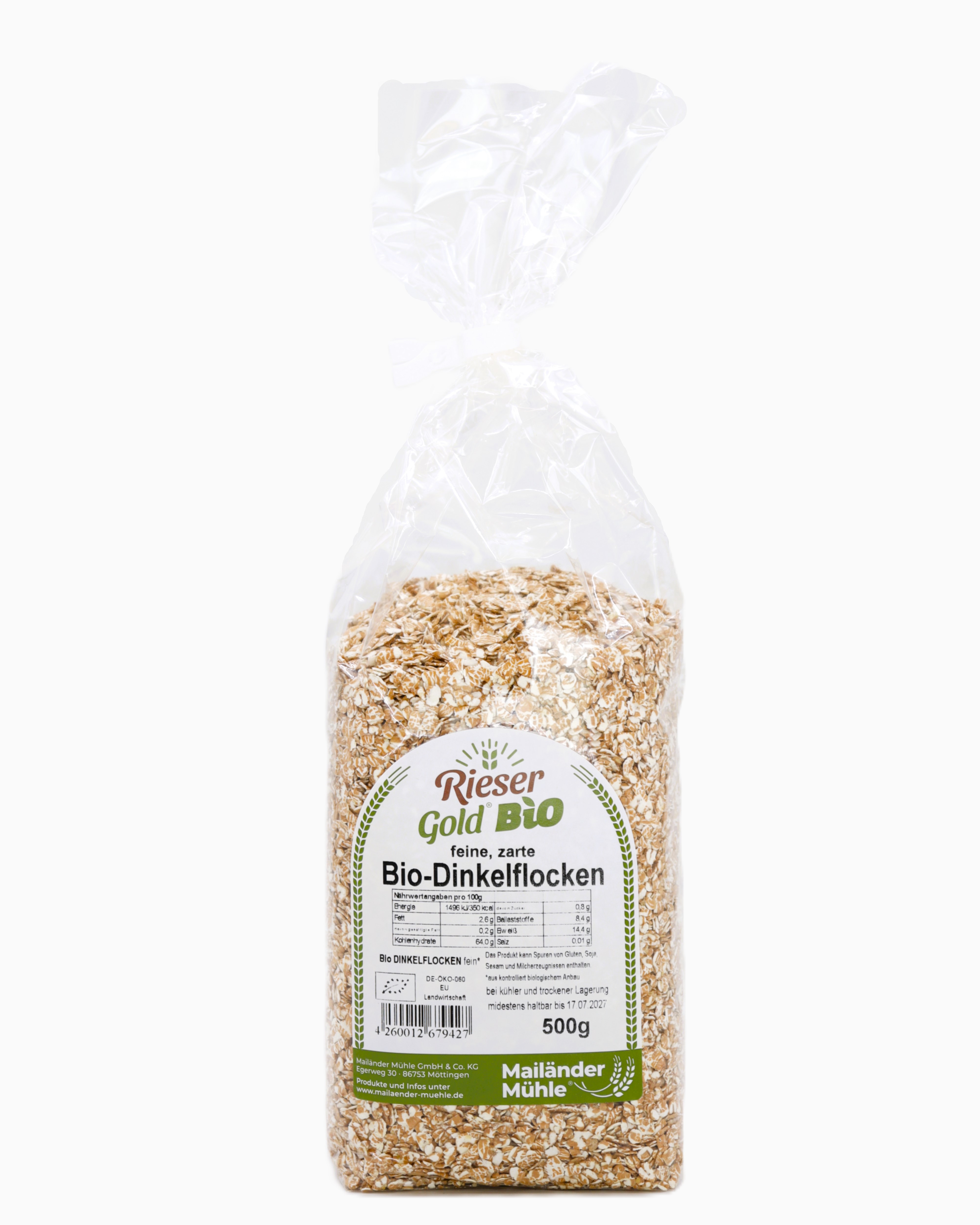Bio Dinkelflocken Feinblatt 500 g