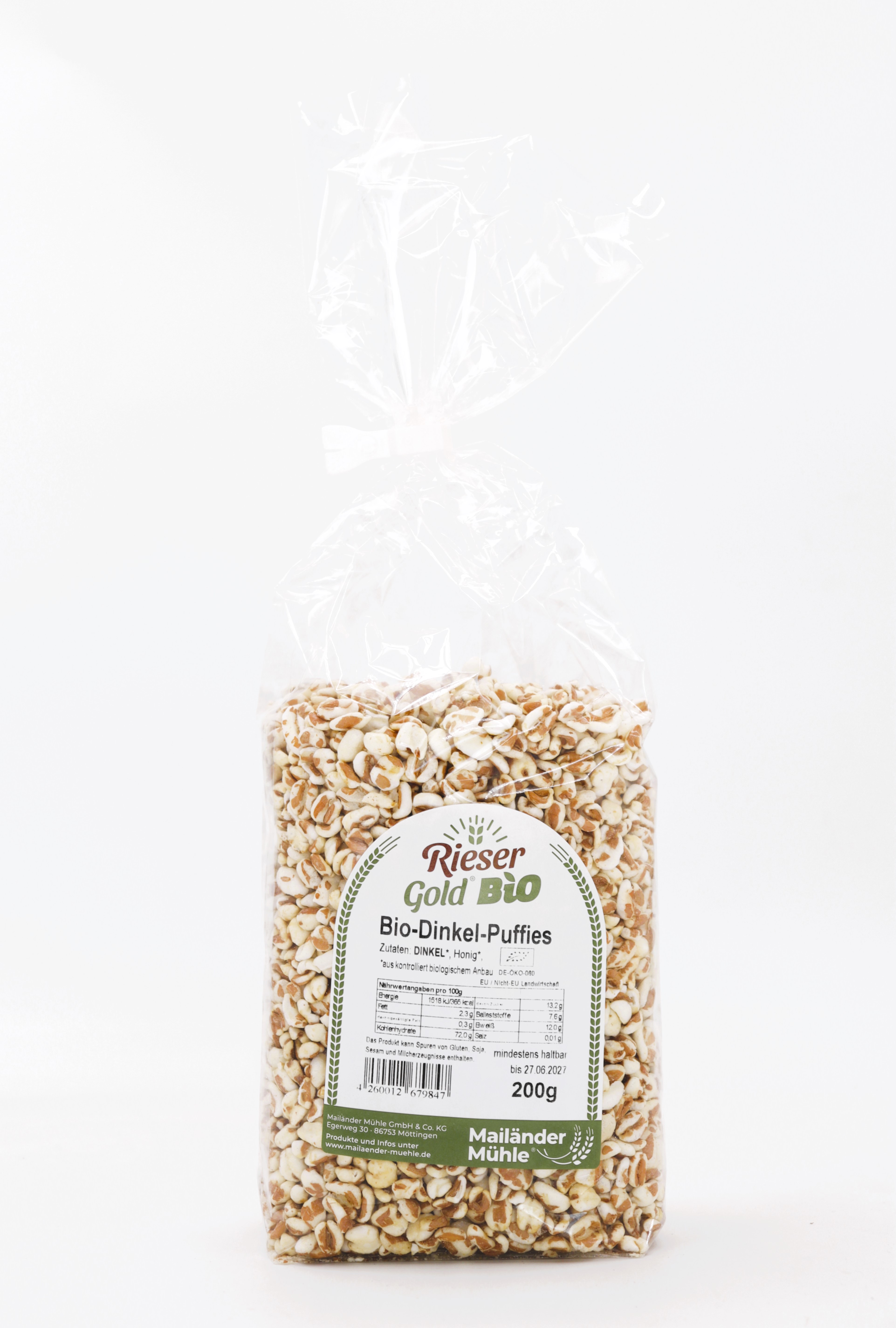 Bio Dinkel-Puffies 200 g