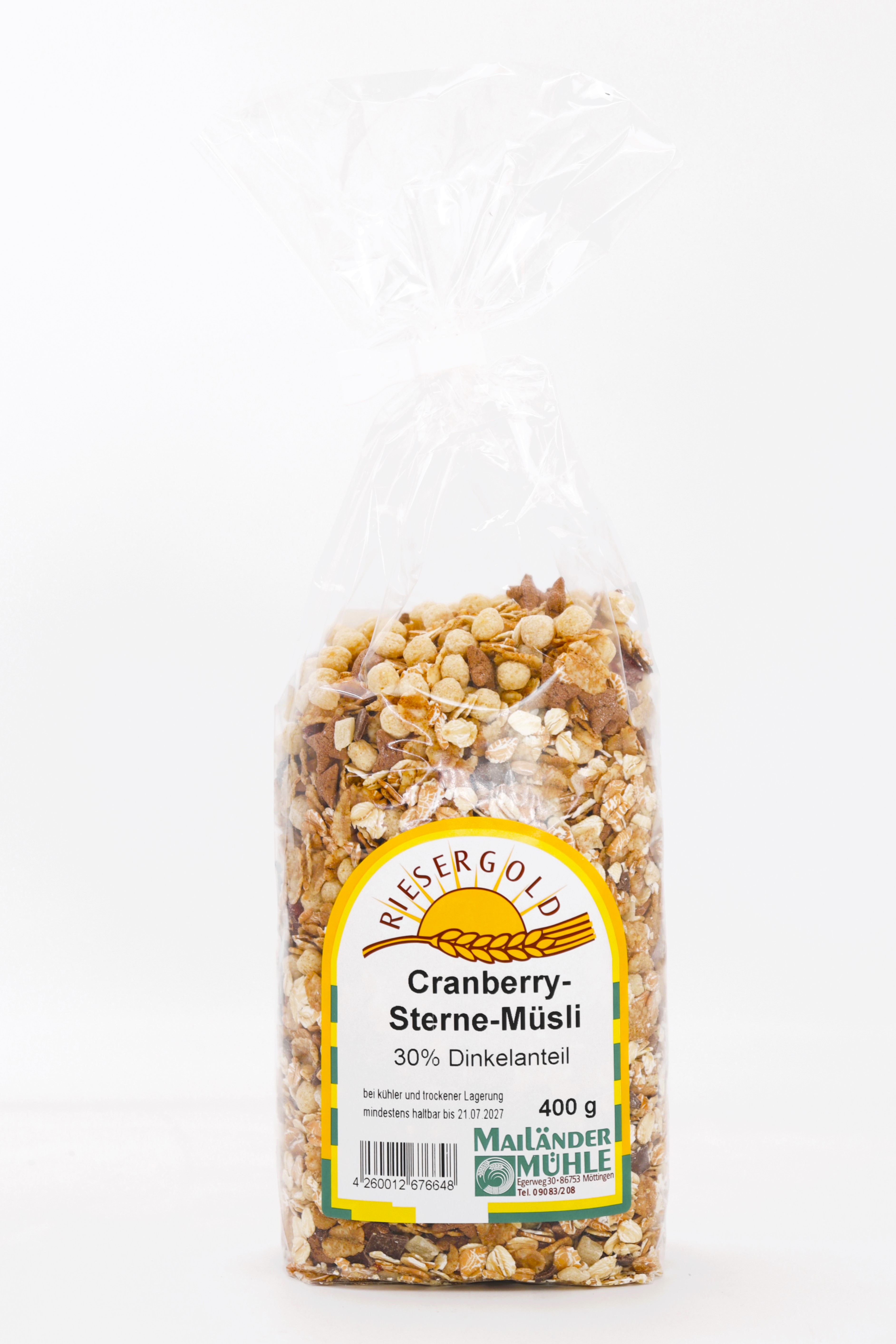 Cranberry Sterne Müsli 400 g