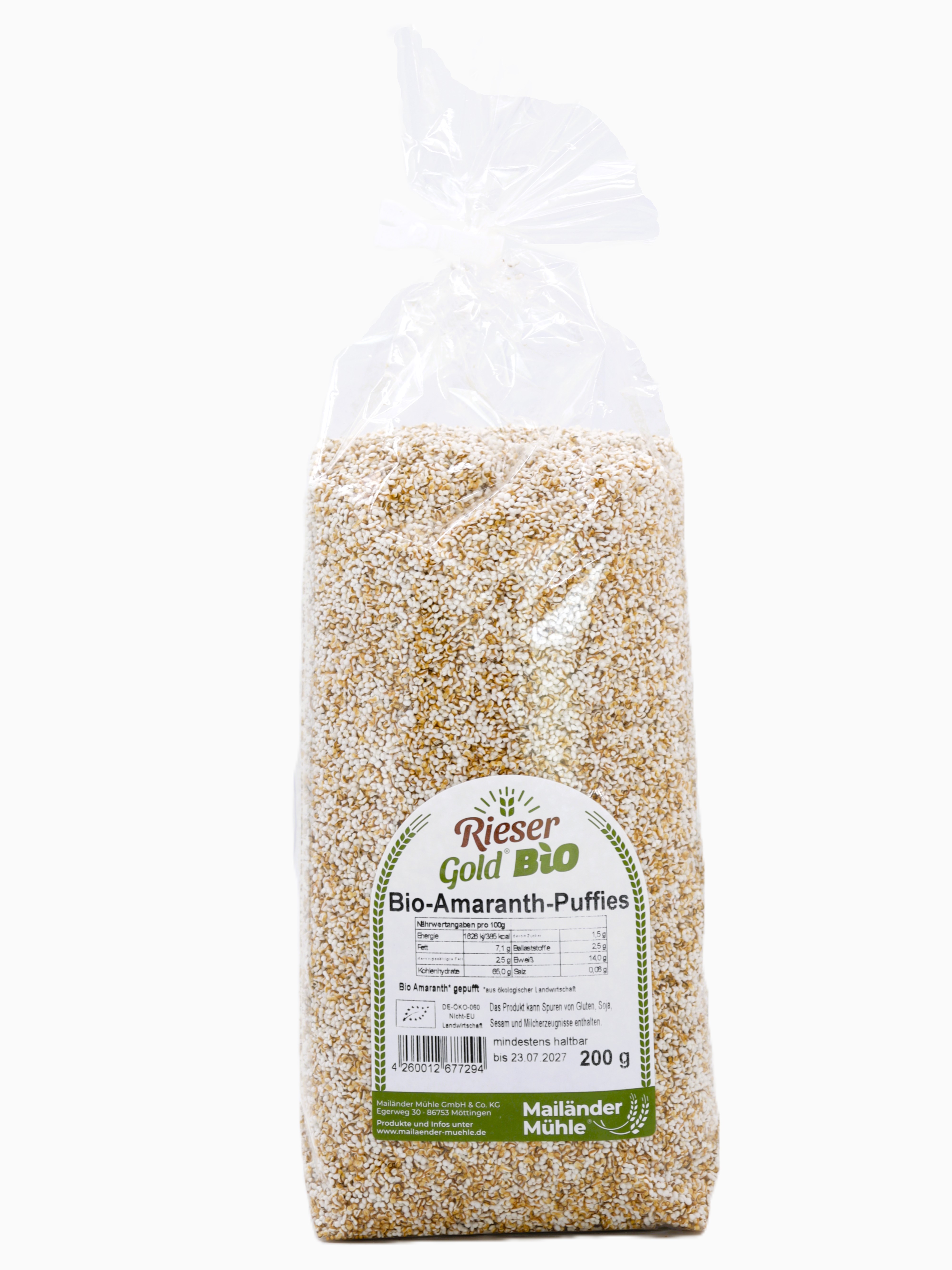 Bio Amaranth Puffies 200 g
