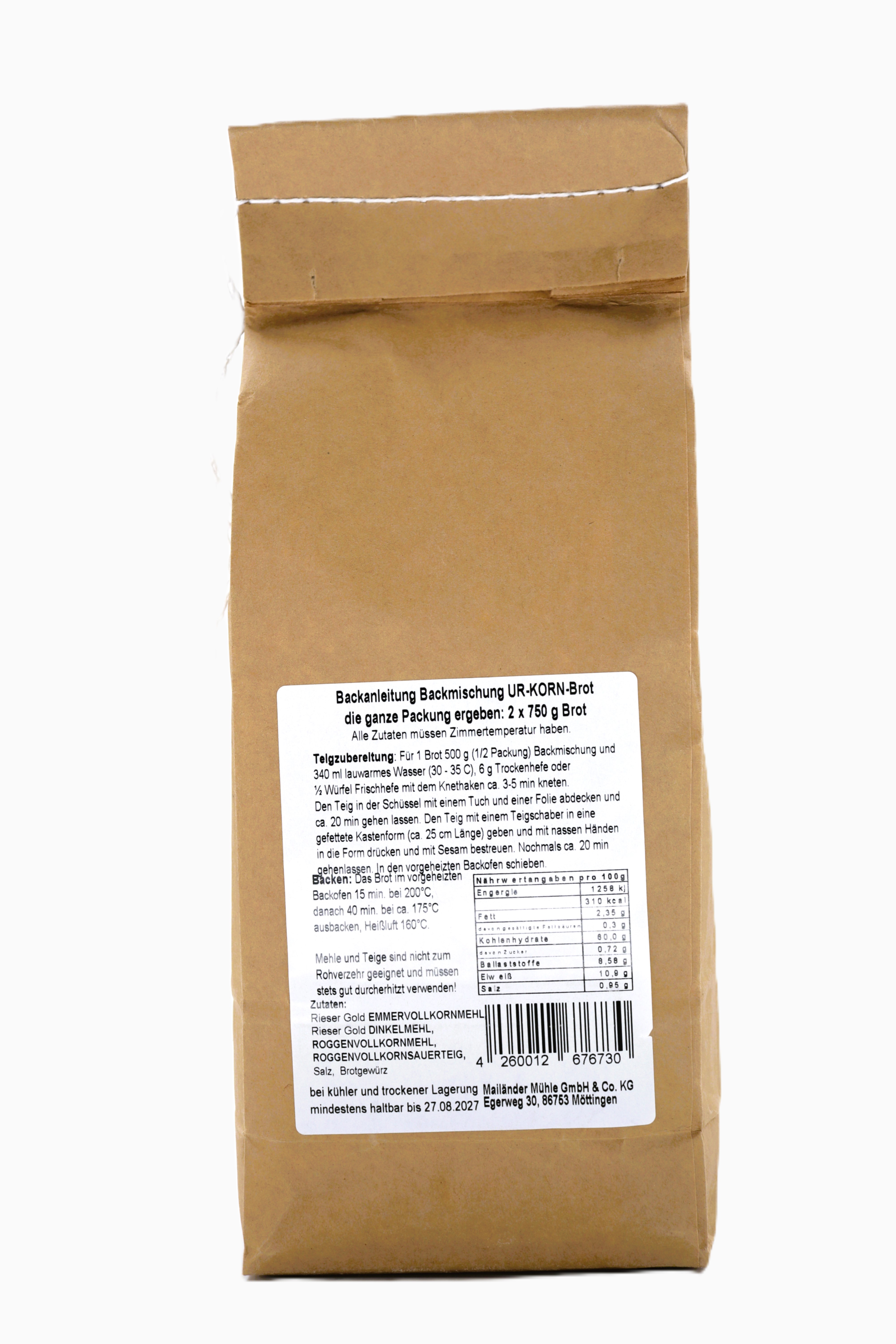 Backmischung Ur-Korn-Brot