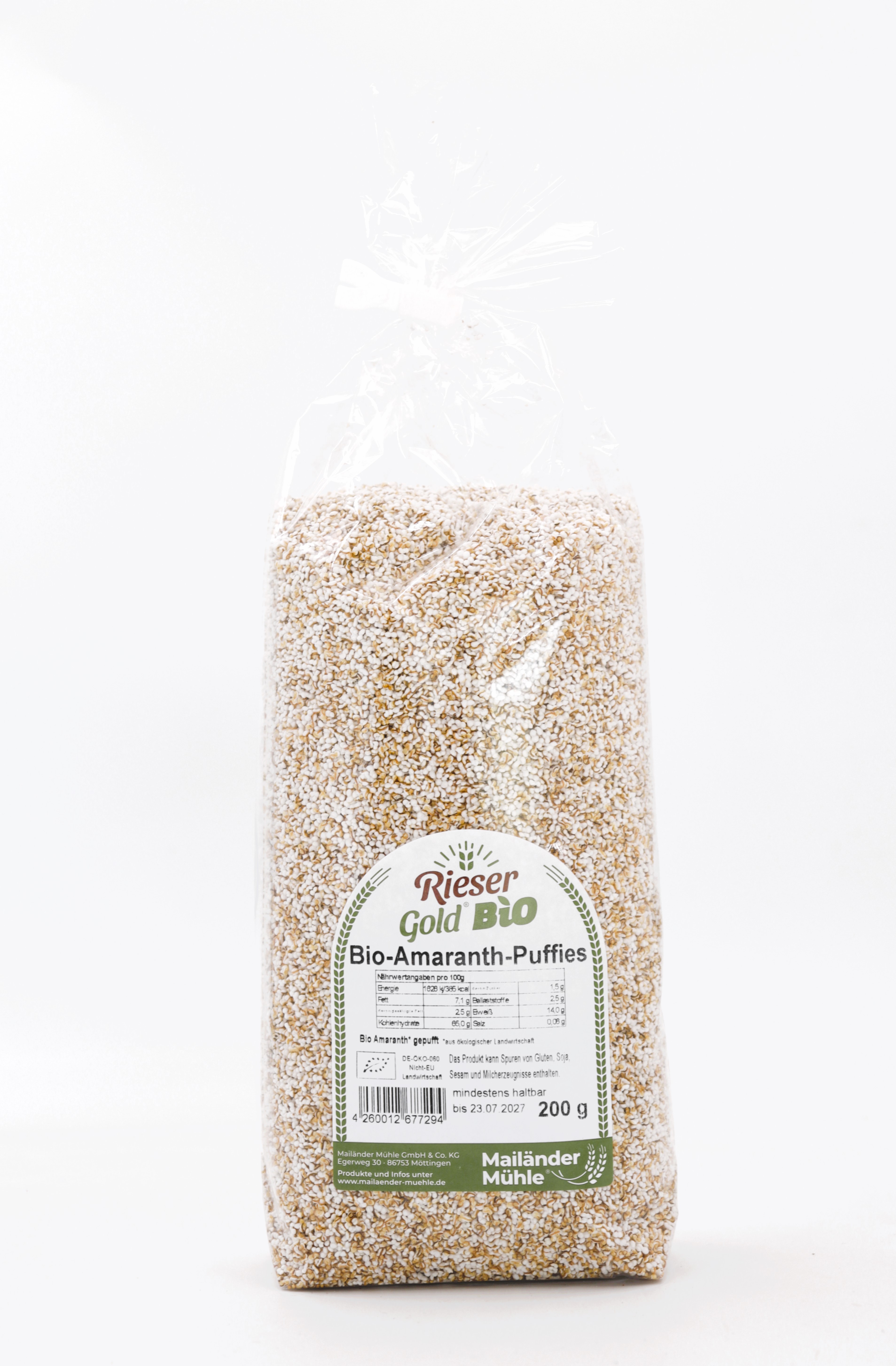 Bio Amaranth Puffies 200 g